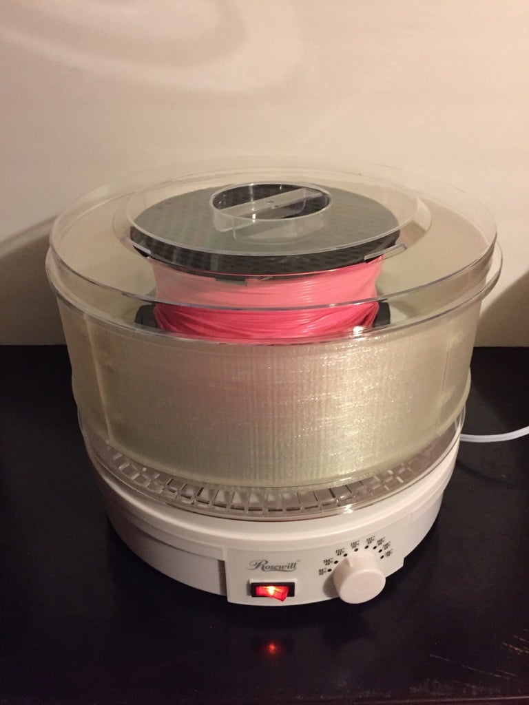 Filament dryer mod for food dehydrator