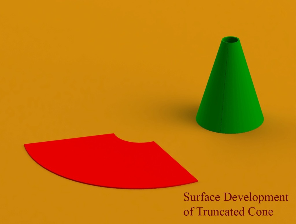 Surface Development of a Truncated Cone