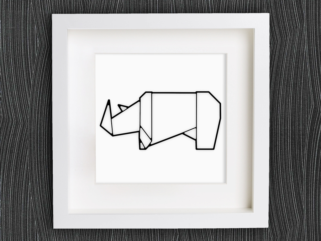 Customizable Origami Rhino
