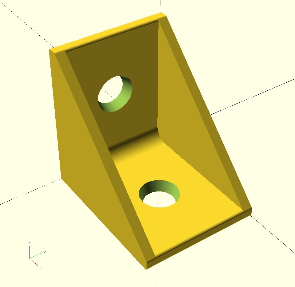 Parametric L-bracket (with rounded edges)