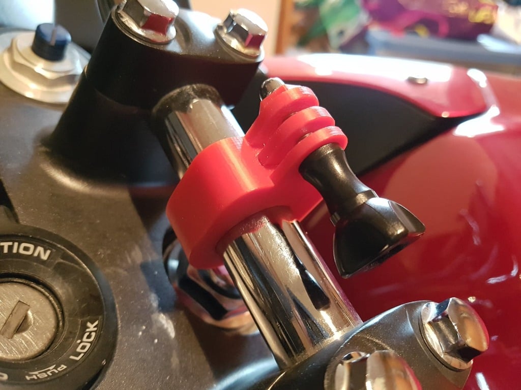 Single screw GoPro bar mount
