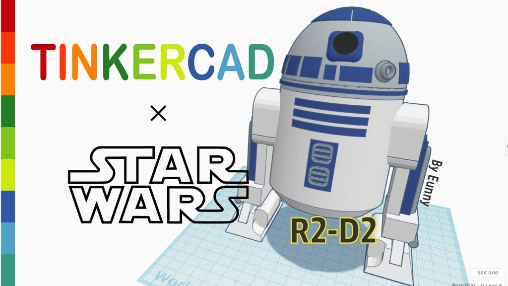 Simple R2D2 with Tinkercad