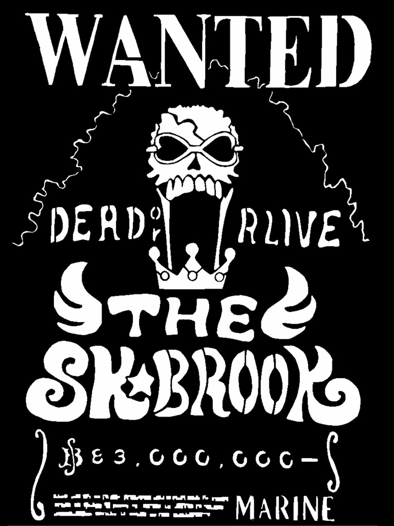 Wanted poster Soul King Brook