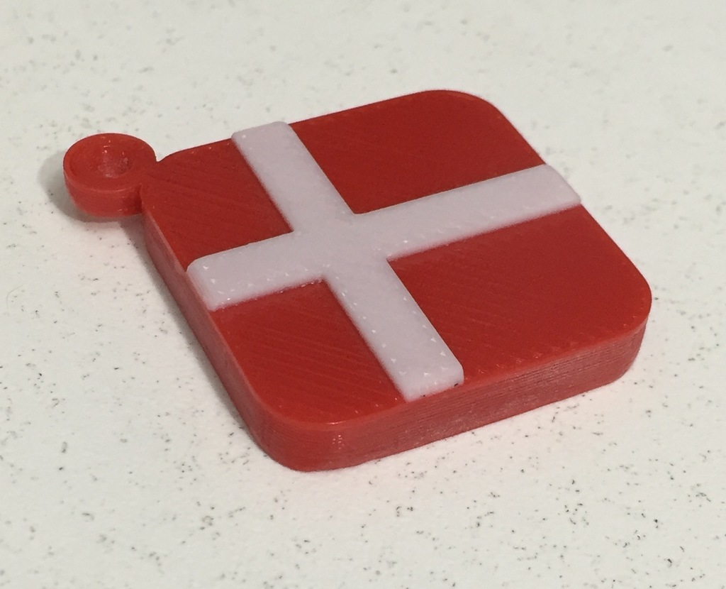 Denmark Flag Key chain