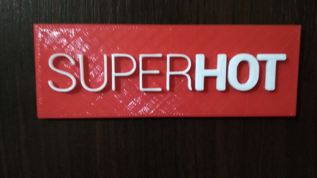Superhot 3D printable logo