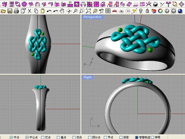 Chinese knot ring