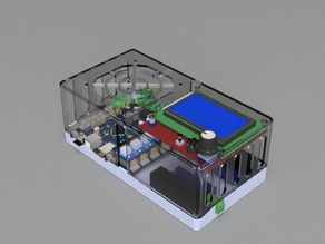 Extended Enclosure with GLCD and CAT5_Extruder_Board for Cohesion3D Remix