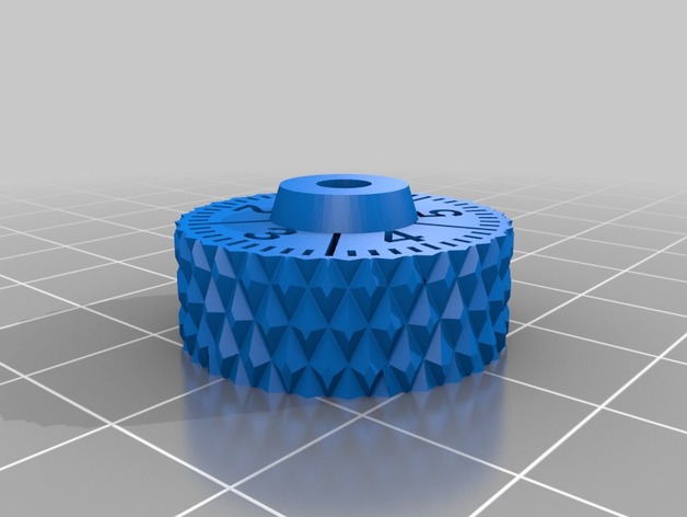 Thumbwheel with Dial for Wingnuts (Monoprice Maker Select / Wanhao Duplicator I3)