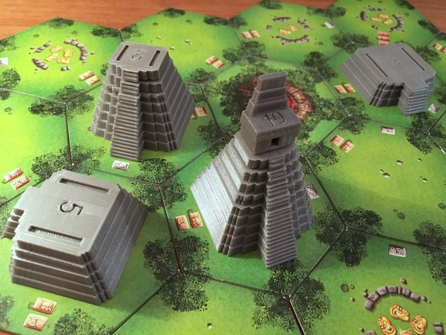 Tikal temple pieces (customizable interlock)