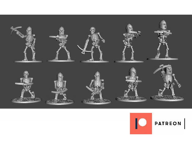 Skeleton Warriors with Crossbows x 10 Poses