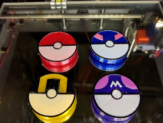 Poke Ball, Great Ball, Ultra Ball, and Master Ball Magnets (Pokemon)