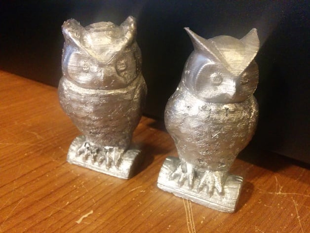 Owl Facing Left - Negative Mold for Low Melt Metal in ABS Casting