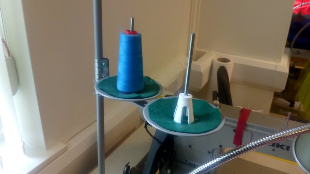 Thread spool retainer, industrial sewing machine