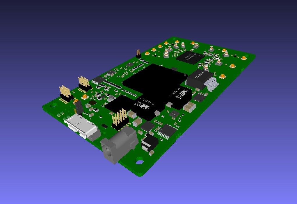 LimeSDR v1.4s Micro USB Type B PCB Model