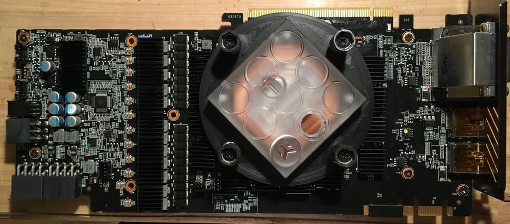 GTX 980 TI EK Supremacy GPU Water Cooler mod