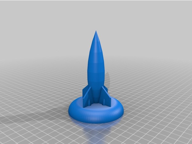Classic Rocket with LED Stand fit for Fabrikator Mini 3D