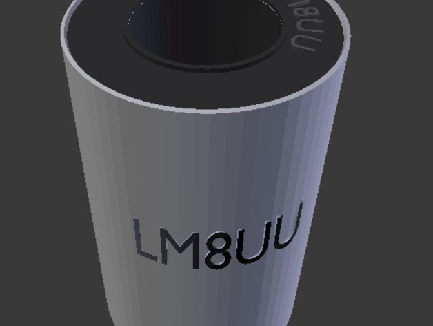 Reprap Prusa i3 LM8UU Linear Bearing Conceptualization Model