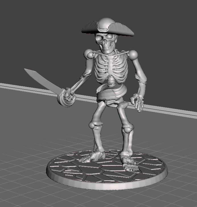28mm Skeleton Warrior Pirate Captain