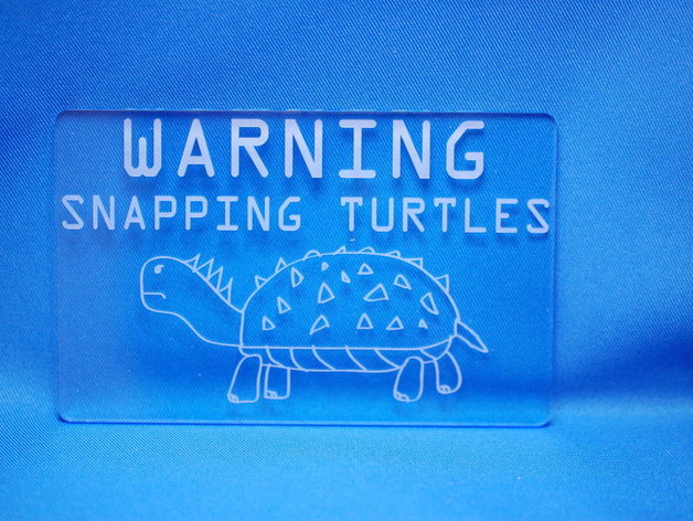 Warning Snapping turtles