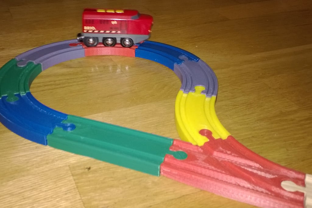 Brio train rail end loop