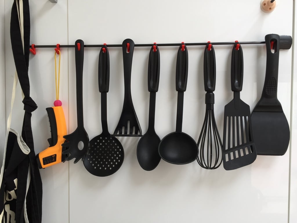 Kitchen Hooks And Rod Mounts (Organizer, NO DRILLING REQUIRED) 