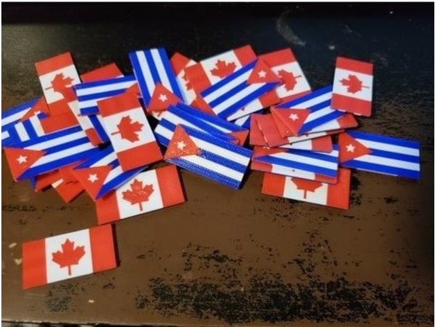 Multi Material Canadacuba Flags