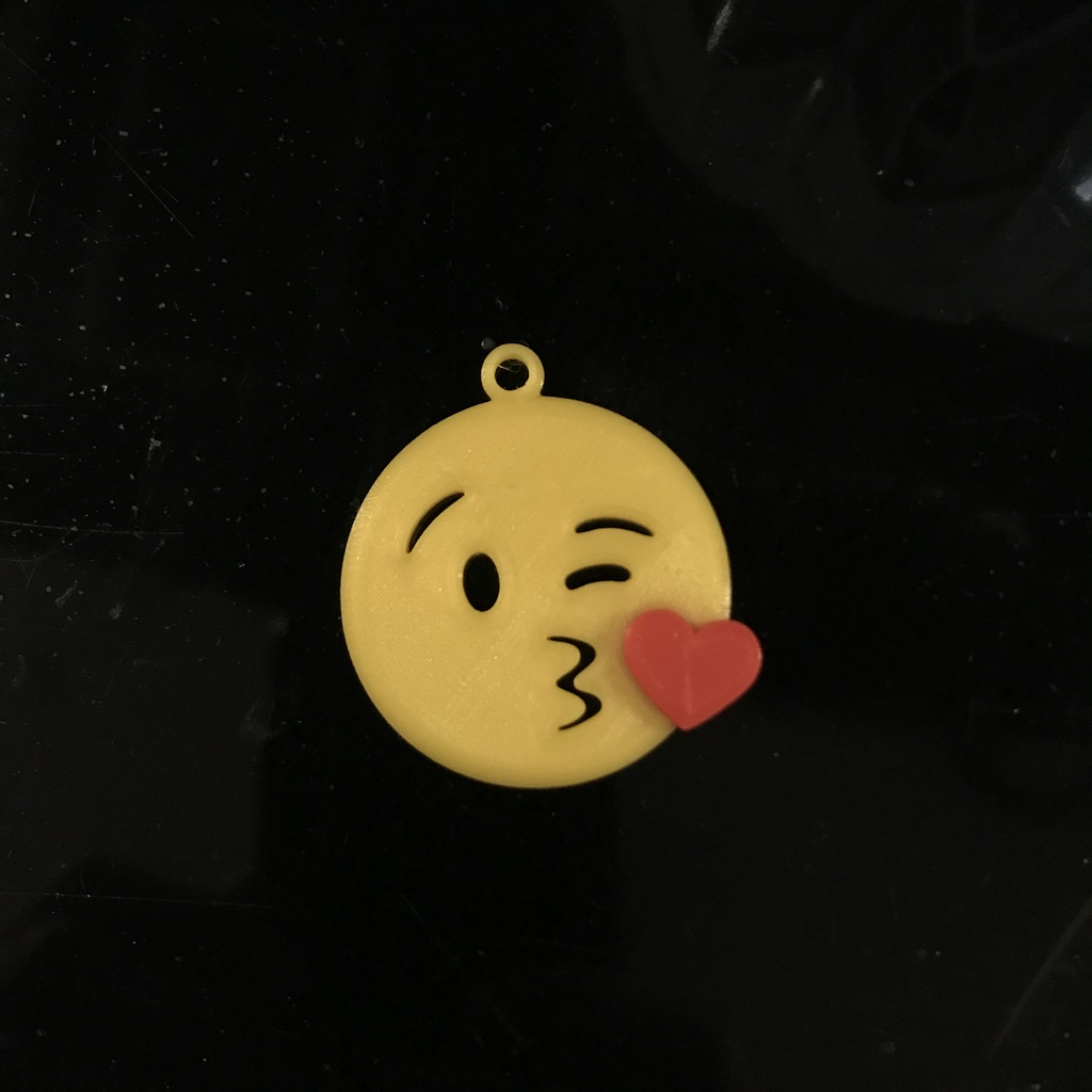 Kissy Face Emoji Keychain