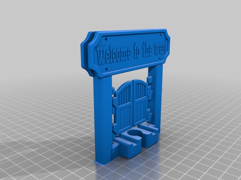 Wooden train: "West Gate" compatible to the IKEA set