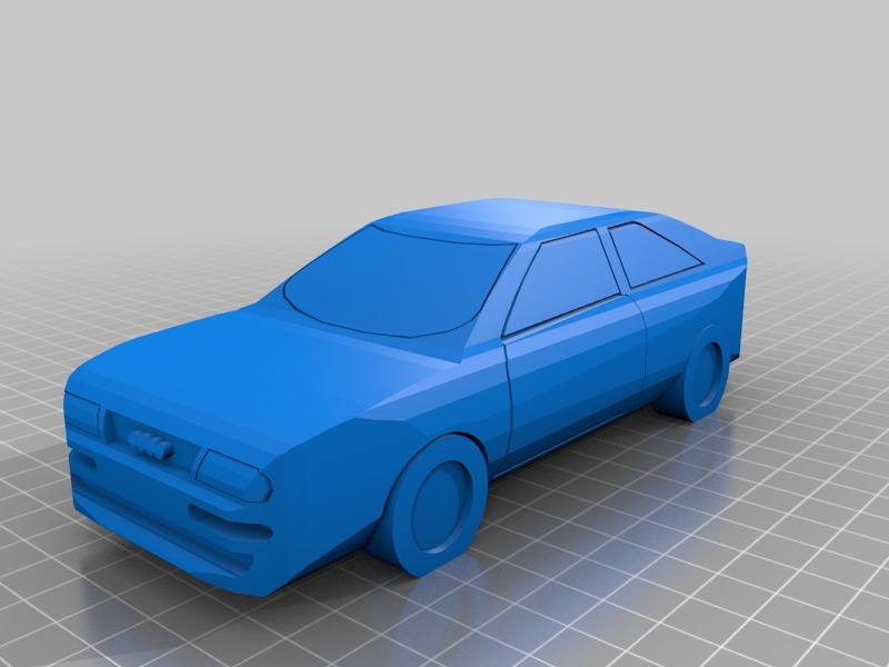 Audi coupe low poly
