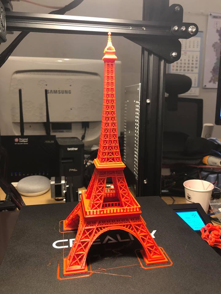 Eiffel Tower for Creality Ender 3/Pro with no support.