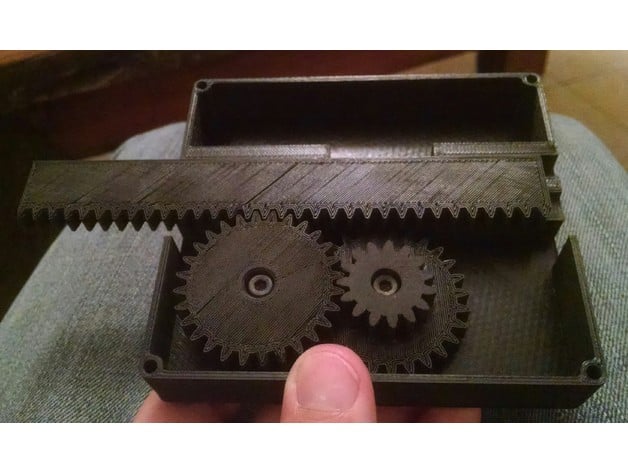 Gear Box (Speed Reduction + Convert Rotation to linear movement)