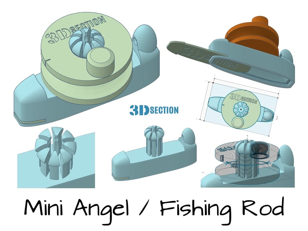 Mini Fishing Rod - with Stash -