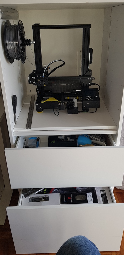 IKEA New  bookcase for ender 3 Two beast furniture and glass door and two drawers 0% sound