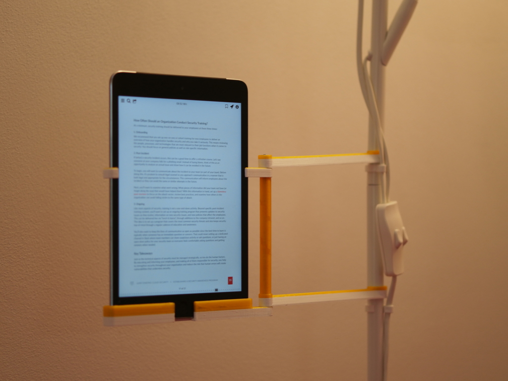 iPad mini holder to IKEA NOT floor lamp (or any 15.5mm tube)