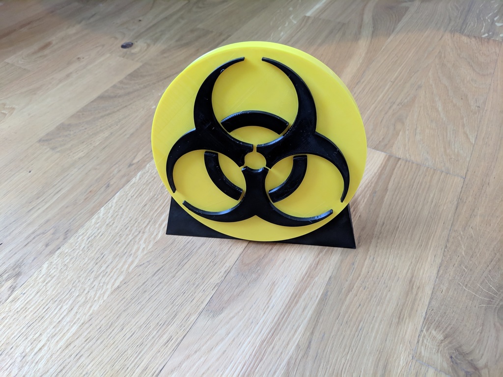 Badge danger biologique (biohazard) 150x19 mm
