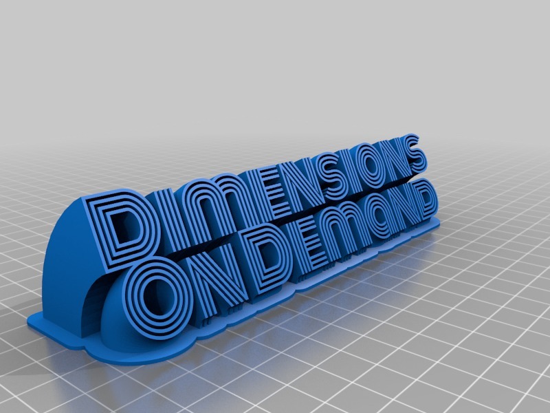 dimensions on demand monoton Sweeping 2-line name plate
