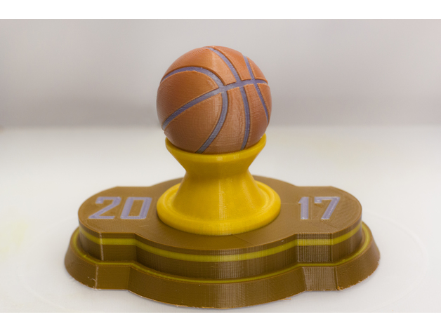 Multi-Color Basketball Trophy