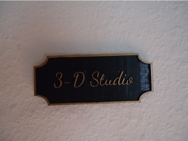 3-D Studio Plaque