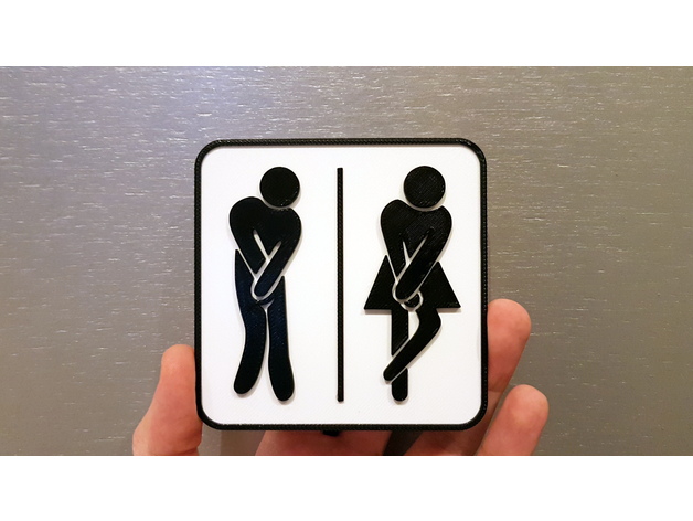 Funny Toilet Sign With Background