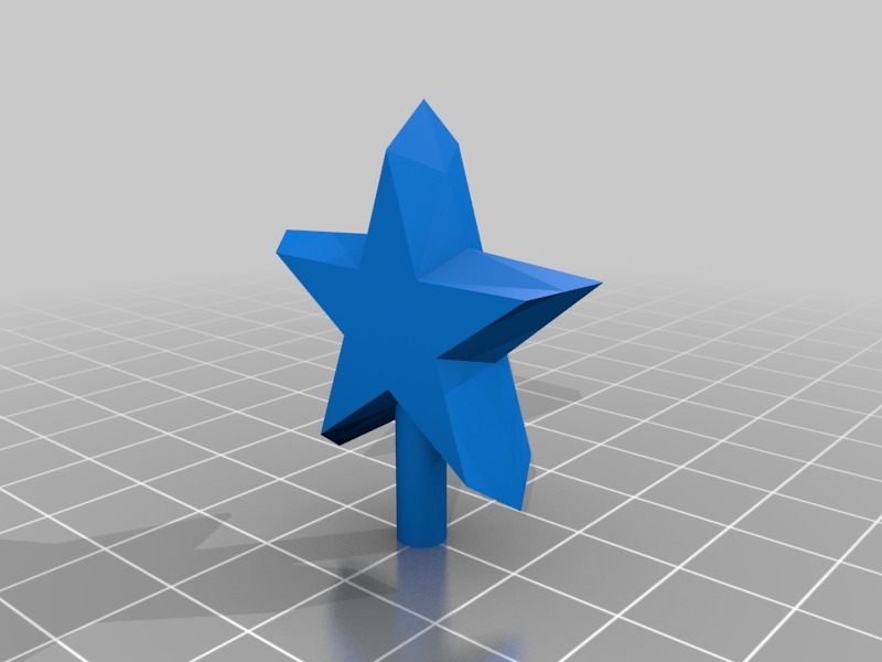 Tree topper star for ceramic holiday tree