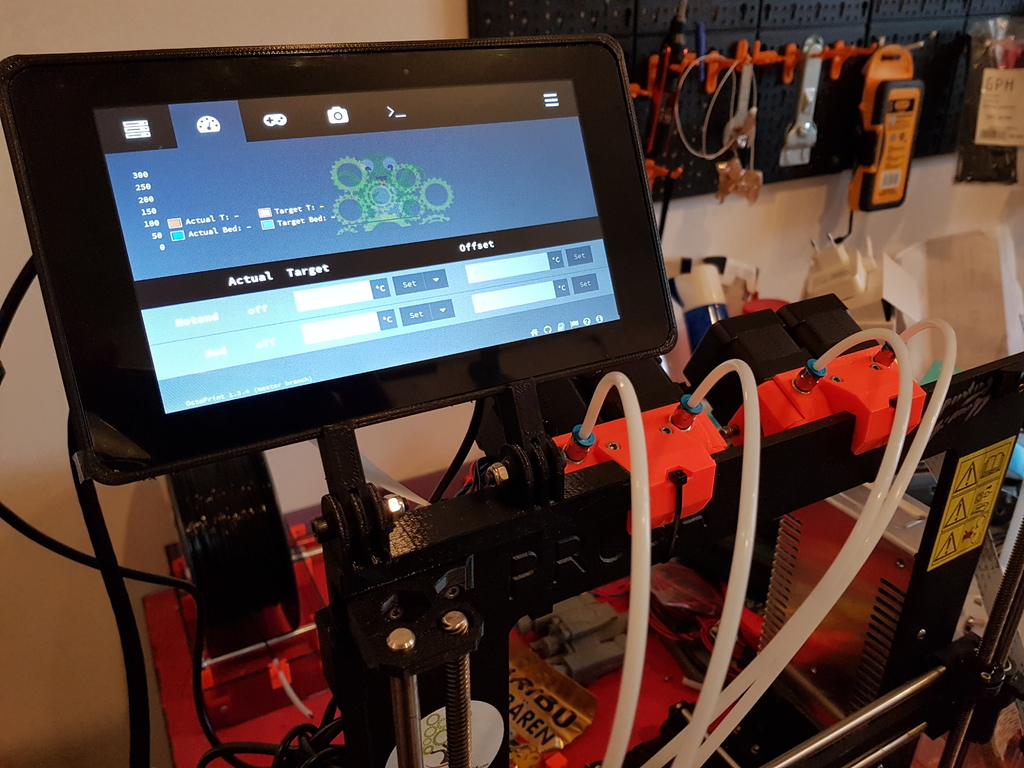 Raspberry Pi 7" Touch Display Mount for Prusa MK2S MultiMaterial MMU