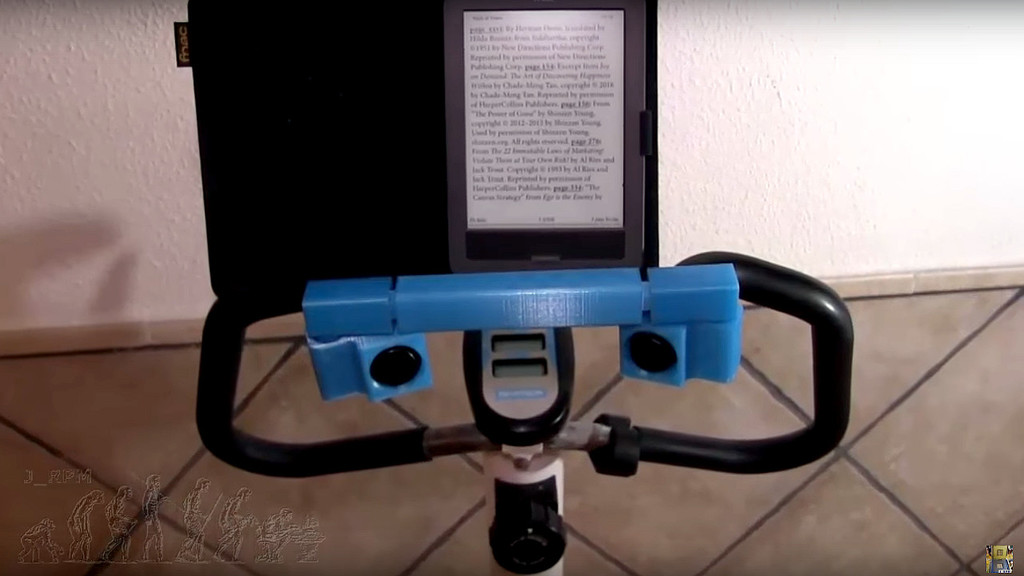 Reading holder for static bicycle