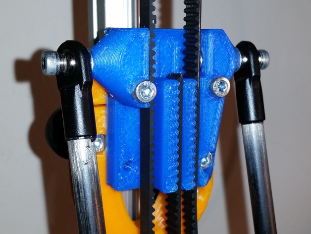 Kossel Mini Carriage with integrated straight belt slots
