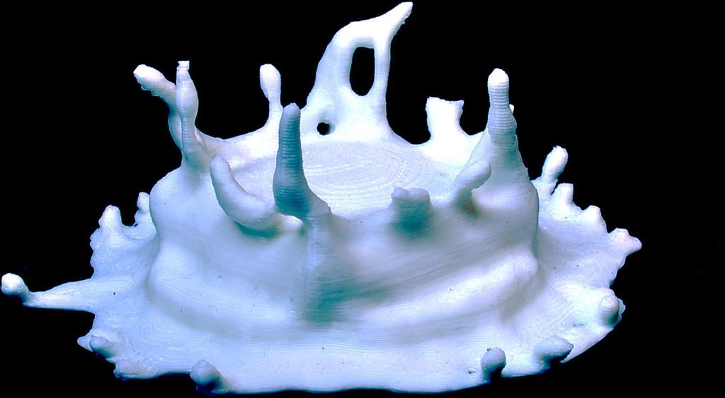 Waterdrop splash.  Blender fluid model
