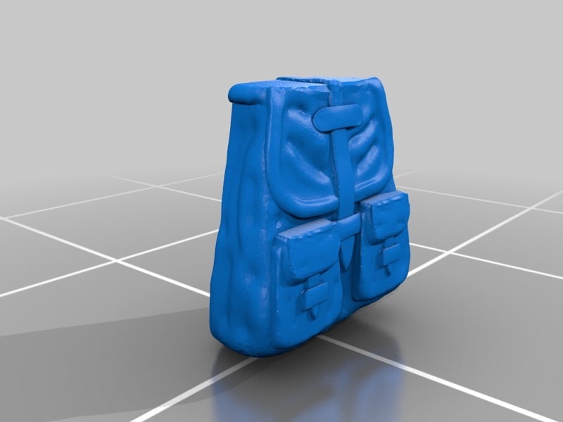  Backpack for 28mm Fantasy Scifi Tabletop or Wargaming Minis Sculptris OBJ Bits