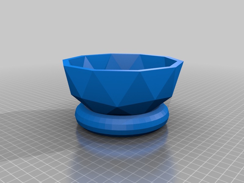 Low Poly Bowl with Stand