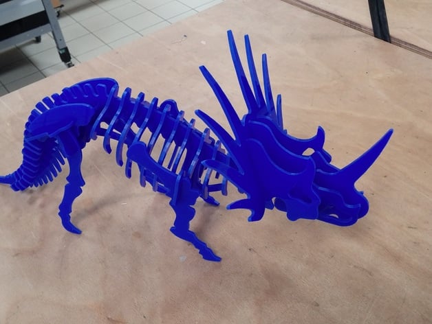 Styracosaurus 3D puzzle: Laser cut version