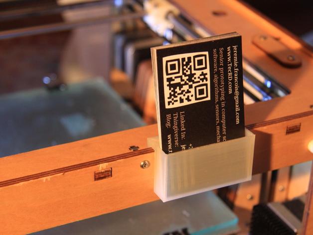 Holder for visit cards and 6 mm plywood printers