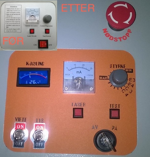 K40 Laser cutter front panel
