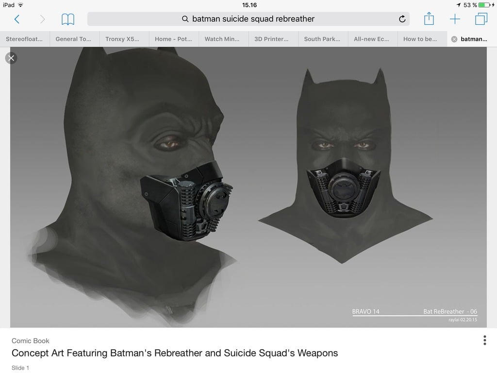 Batman rebreather from suicide squad